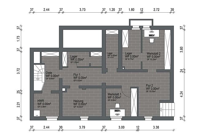 Grundriss für Exposé 4254