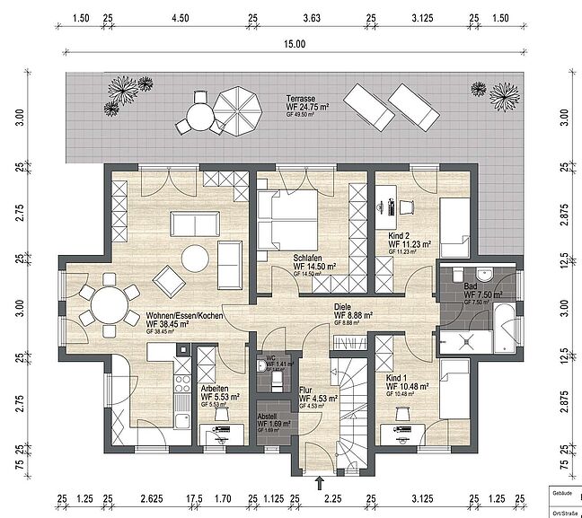Grundriss für Exposé 4460