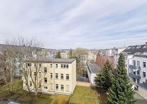 Blick vom Balkon