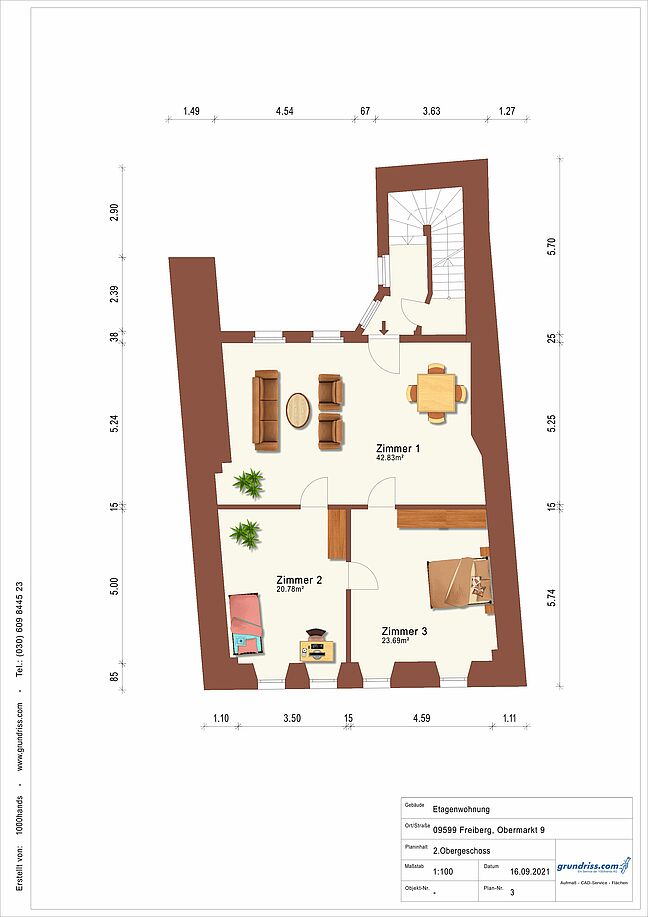 Grundriss für Exposé 2976
