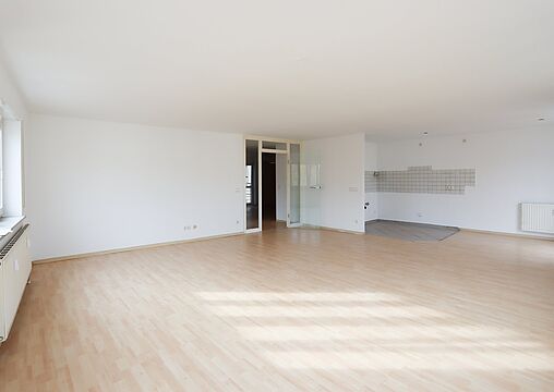 Wohnzimmer mit Küche