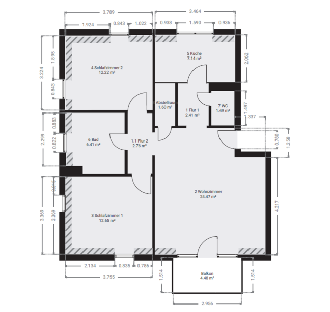 Grundriss für Exposé 4435