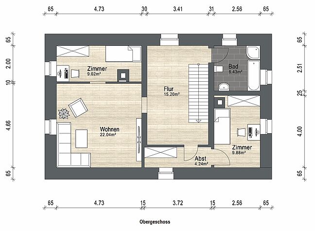 Grundriss für Exposé 3095