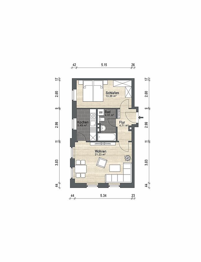 Grundriss für Exposé 3733
