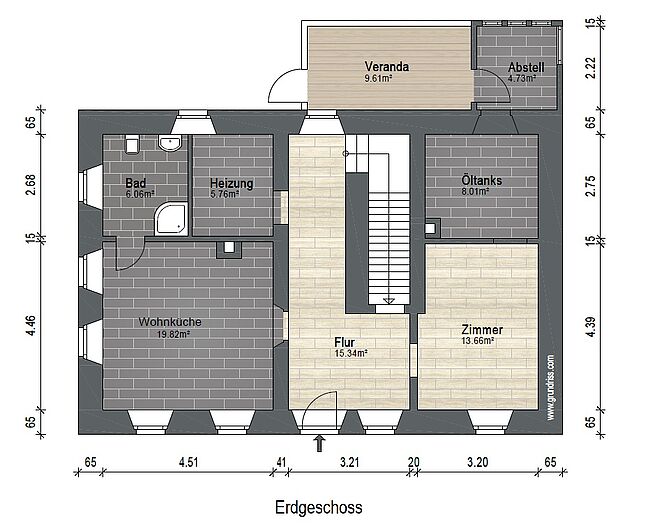 Grundriss für Exposé 3095