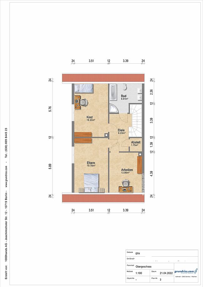 Grundriss für Exposé 3224