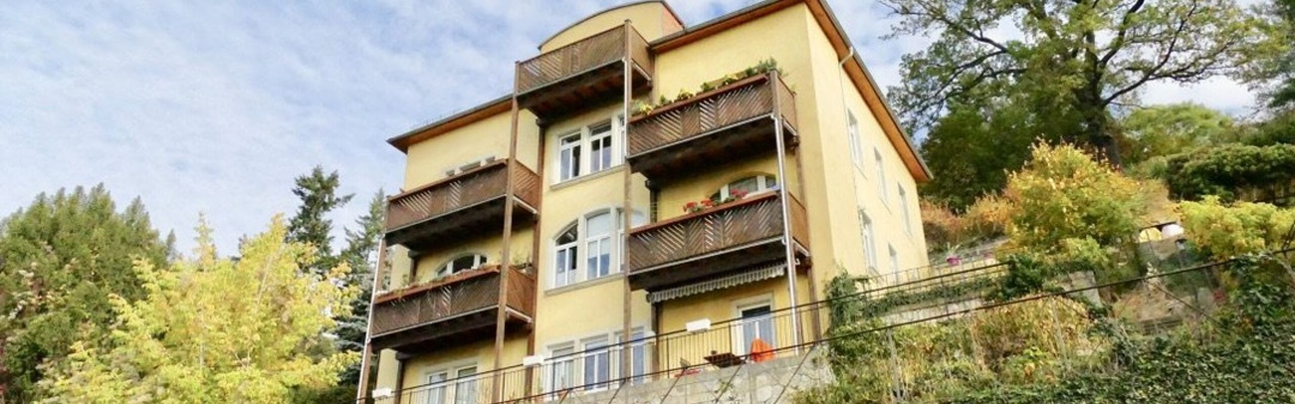 +++ Rarität! - 2-Zimmer-Wohnung mit Gartenanteil und Balkon mit Elbblick in Dresden Wachwitz +++