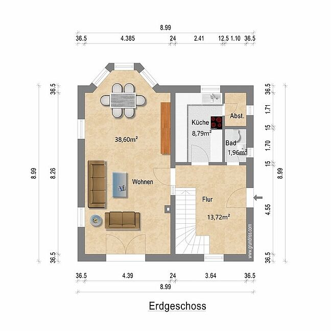 Grundriss für Exposé EFH52 Grundriss für Exposé EFH52